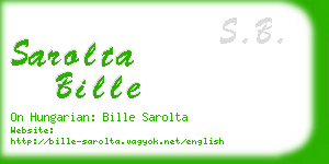 sarolta bille business card